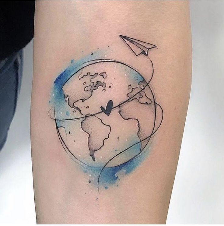 Globe tattoos, travel tattoos