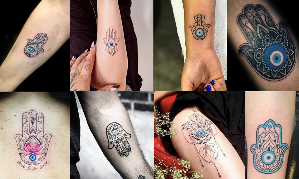 Hamsa Evil Eye Tattoos